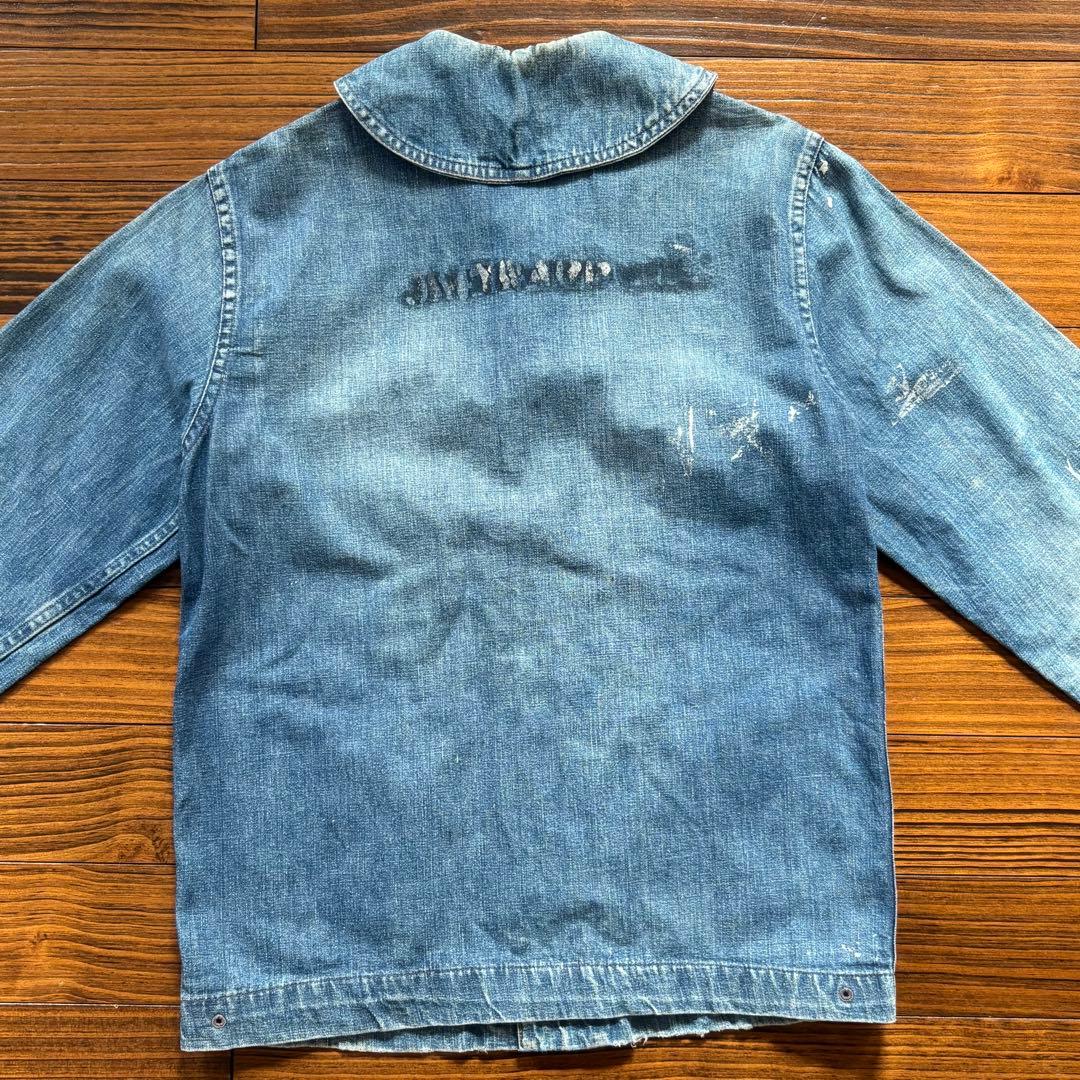 セ*ド様 40s USNAVY ショールカラー カバーオール ステンシル　ヘチマ