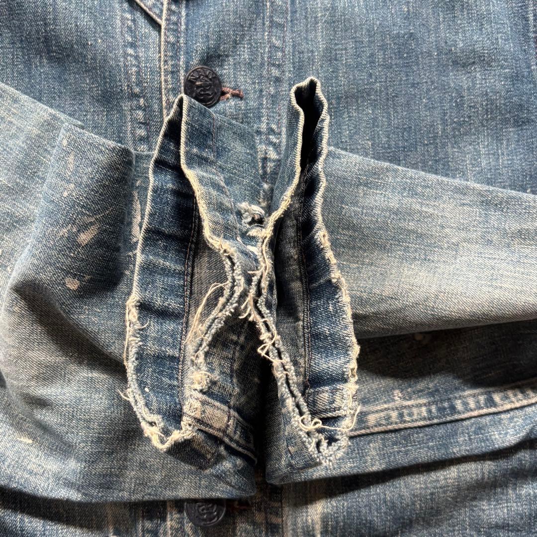 セ*ド様 40s USNAVY ショールカラー カバーオール ステンシル　ヘチマ