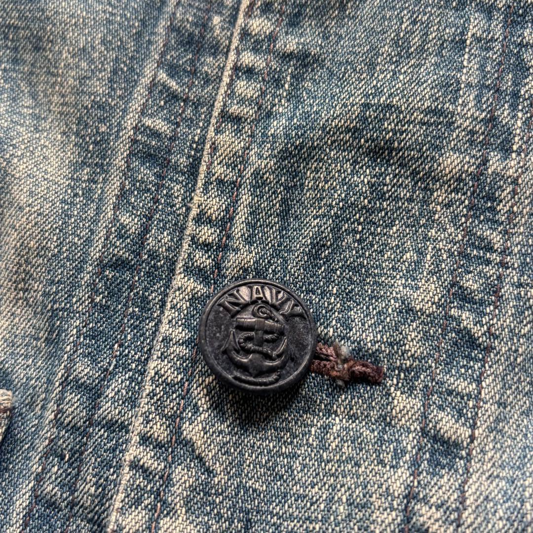 セ*ド様 40s USNAVY ショールカラー カバーオール ステンシル　ヘチマ