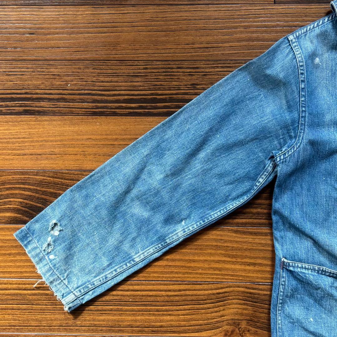 セ*ド様 40s USNAVY ショールカラー カバーオール ステンシル　ヘチマ