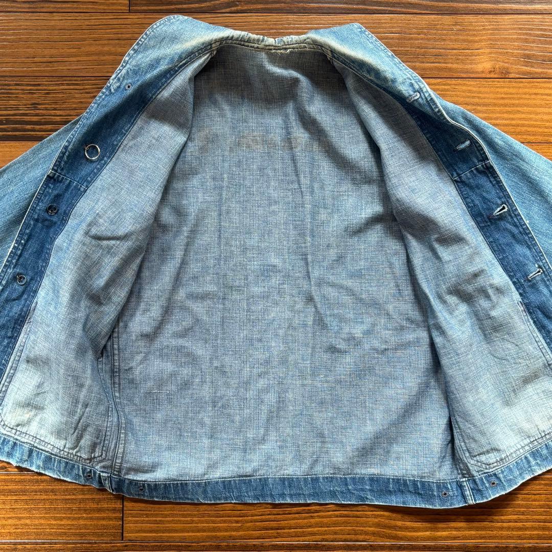 セ*ド様 40s USNAVY ショールカラー カバーオール ステンシル　ヘチマ