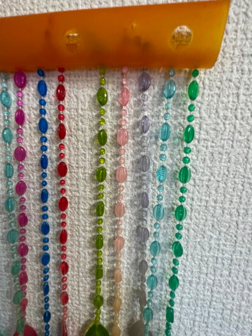 昭和レトロ　プラスチックのれん　簾　暖簾　レトロポップ　当時物　カラフル　ビーズ