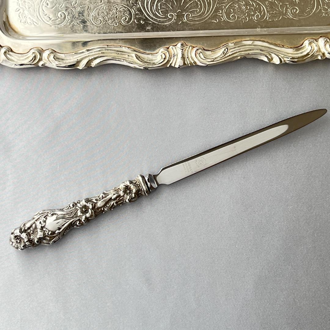 【Gorham】 アールヌーボー レターオープナー / レターナイフ【純銀】