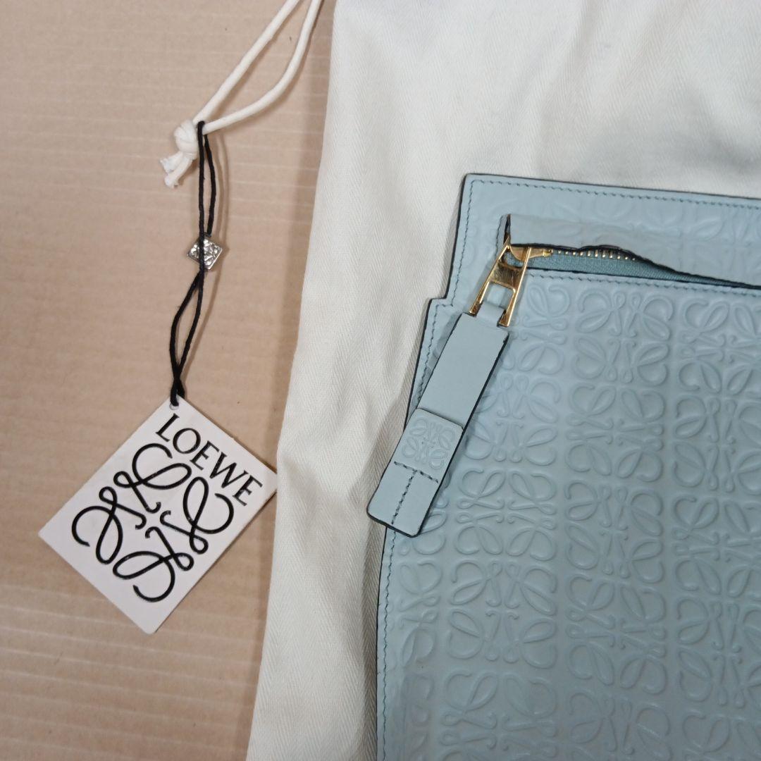 ★LOEWEロエベ リピートアナグラム 総柄 Tポーチ クラッチバッグ保存袋付き