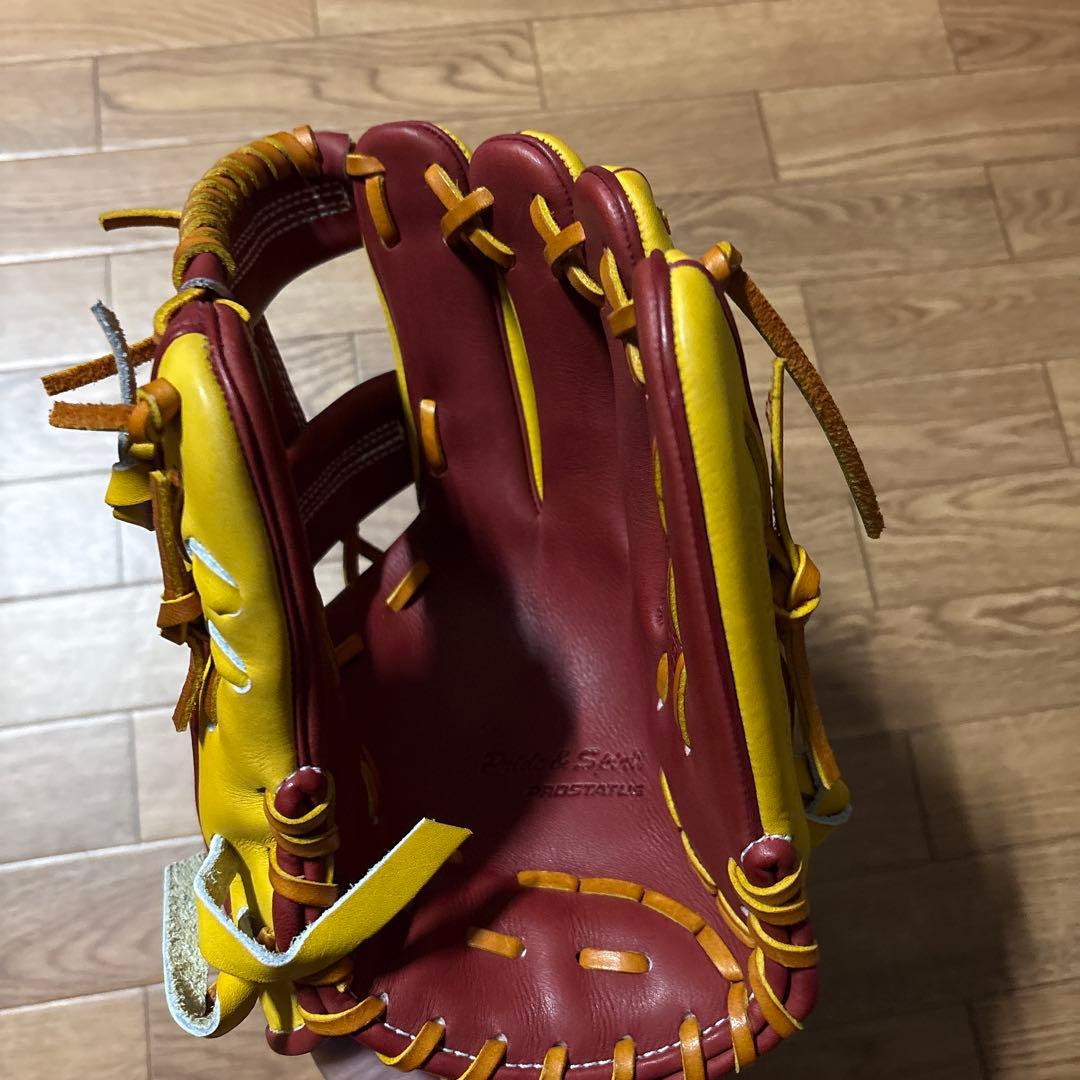 プロステイタス 今宮健太モデル 軟式グローブ 赤黄色