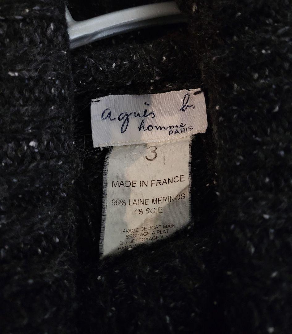 agnes b homme ウール シルク タートルネック 肉厚