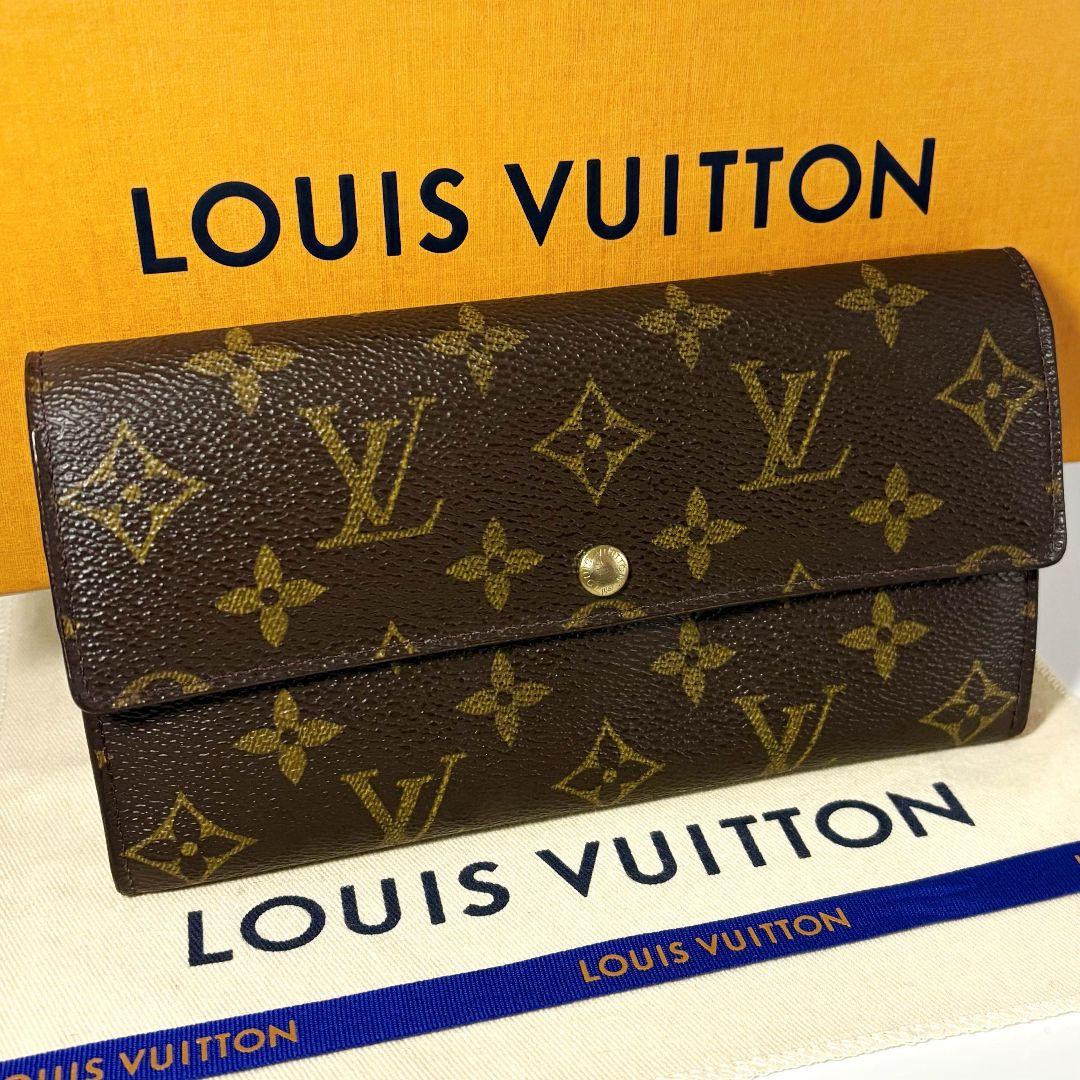 【美品】ルイヴィトン ポルトモネ クレディ モノグラム 長財布 カード入れ サラ