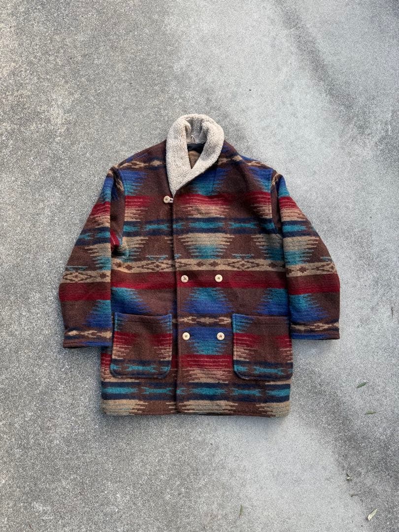 ジャケット・アウター 90s Woolrich Native pattern Half Coat