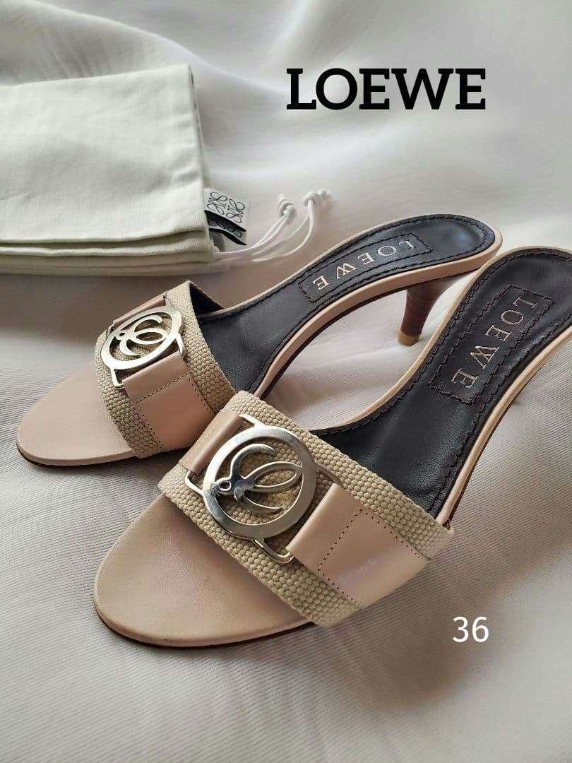 値下11500→　 ロエベ　ベージュ ミュール