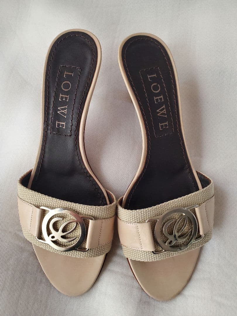 値下11500→　 ロエベ　ベージュ ミュール