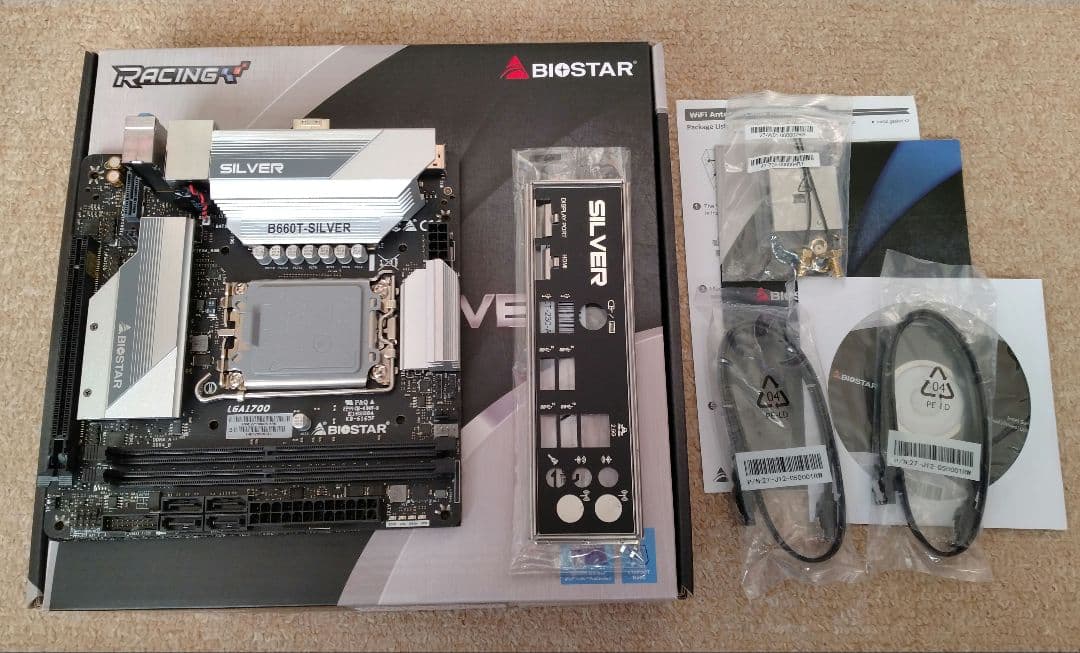 【動作未確認】BIOSTAR B660T-SILVER MiniITX おまけ付