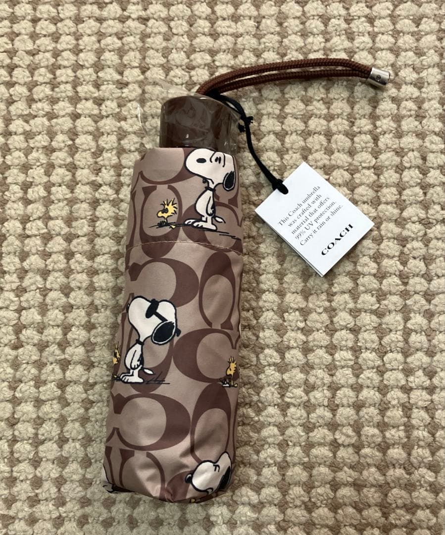 【COACH 】晴雨兼用UＶカット　折りたたみ傘　《スヌーピー》