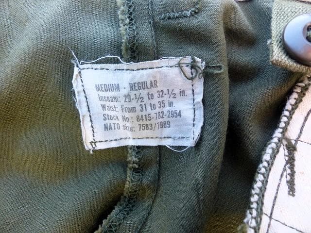 米軍実物 USED 1974”　M65フィールドパンツ M-R 269