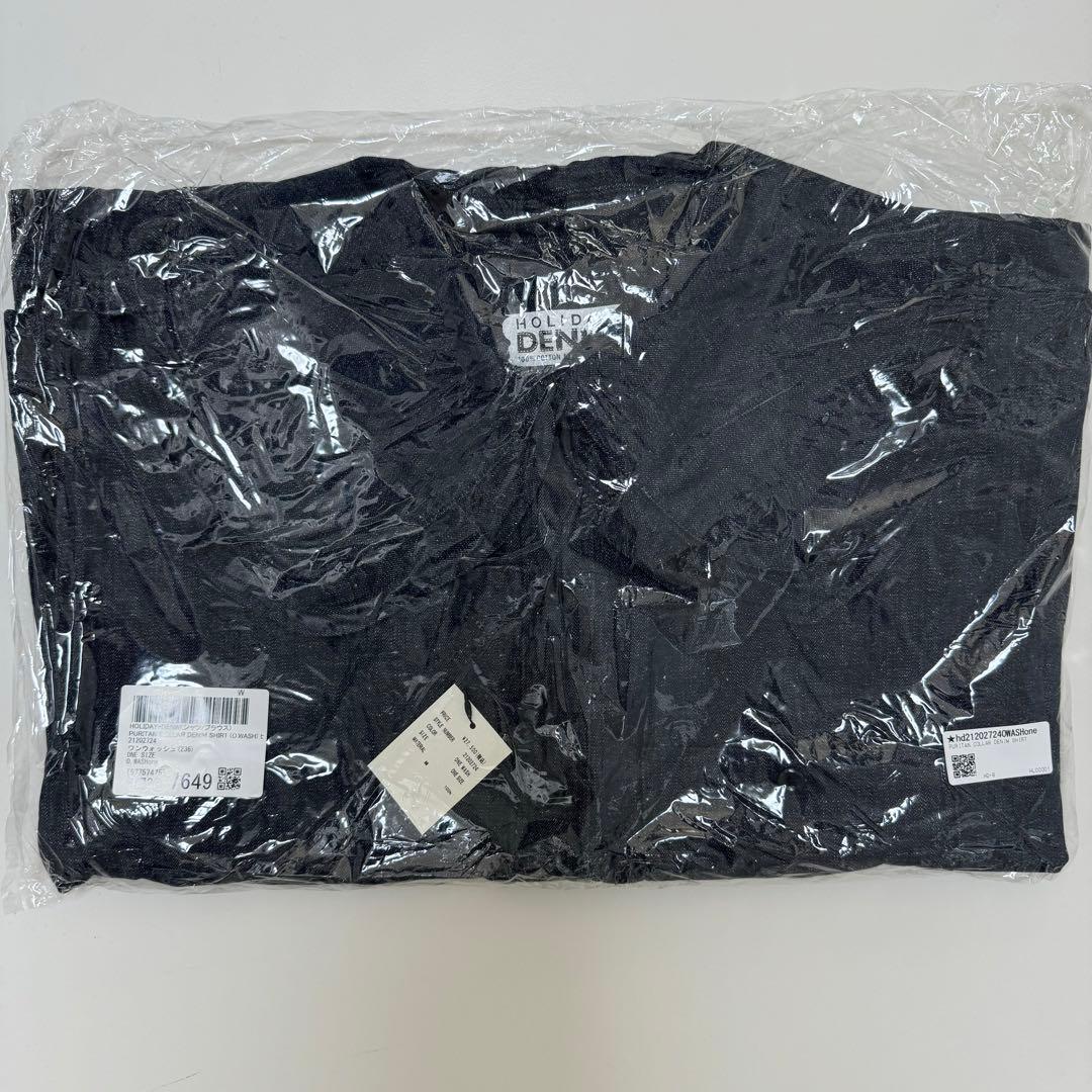 ホリデイ　PURITAN COLLAR DENIM SHIRT (O.WASH)