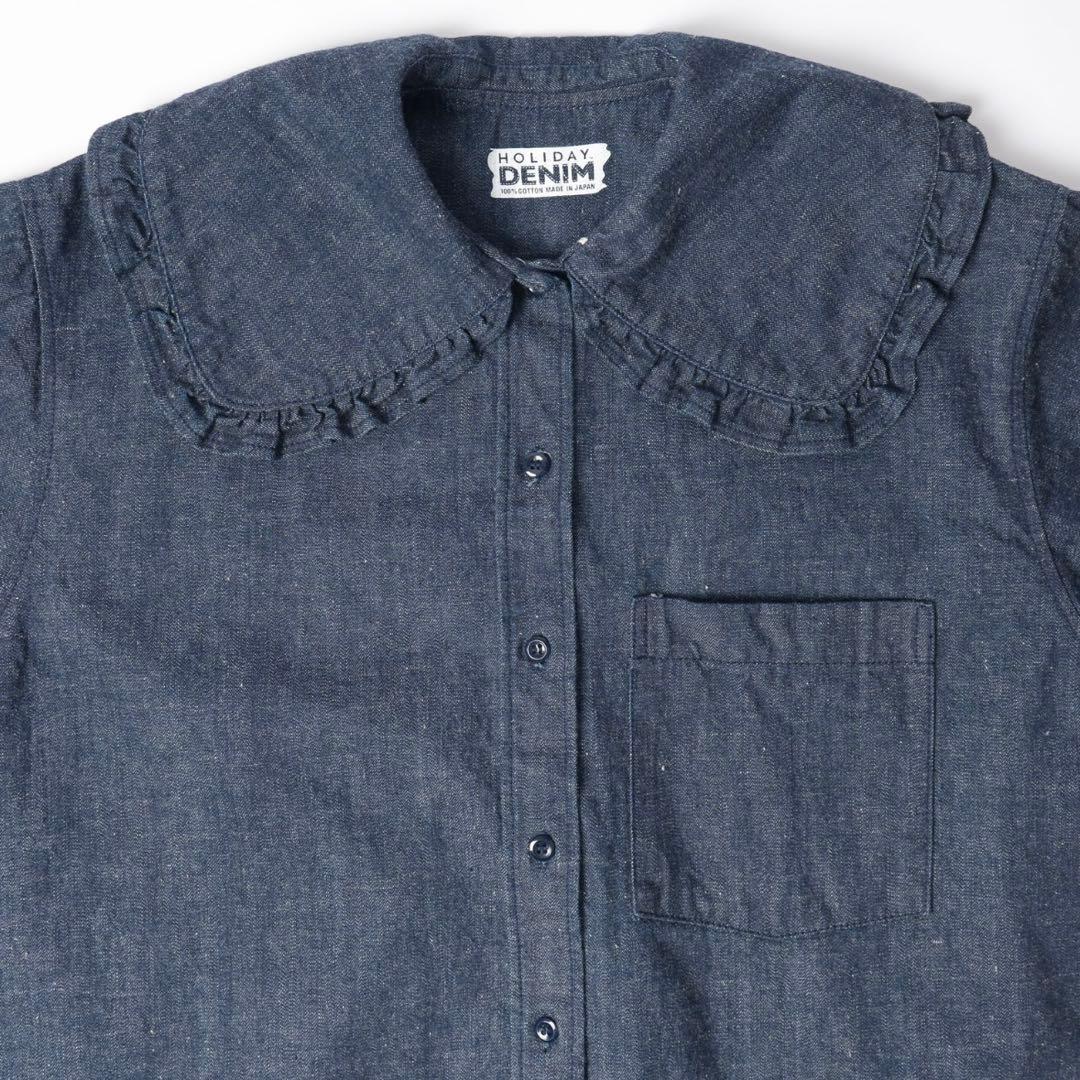 ホリデイ　PURITAN COLLAR DENIM SHIRT (O.WASH)