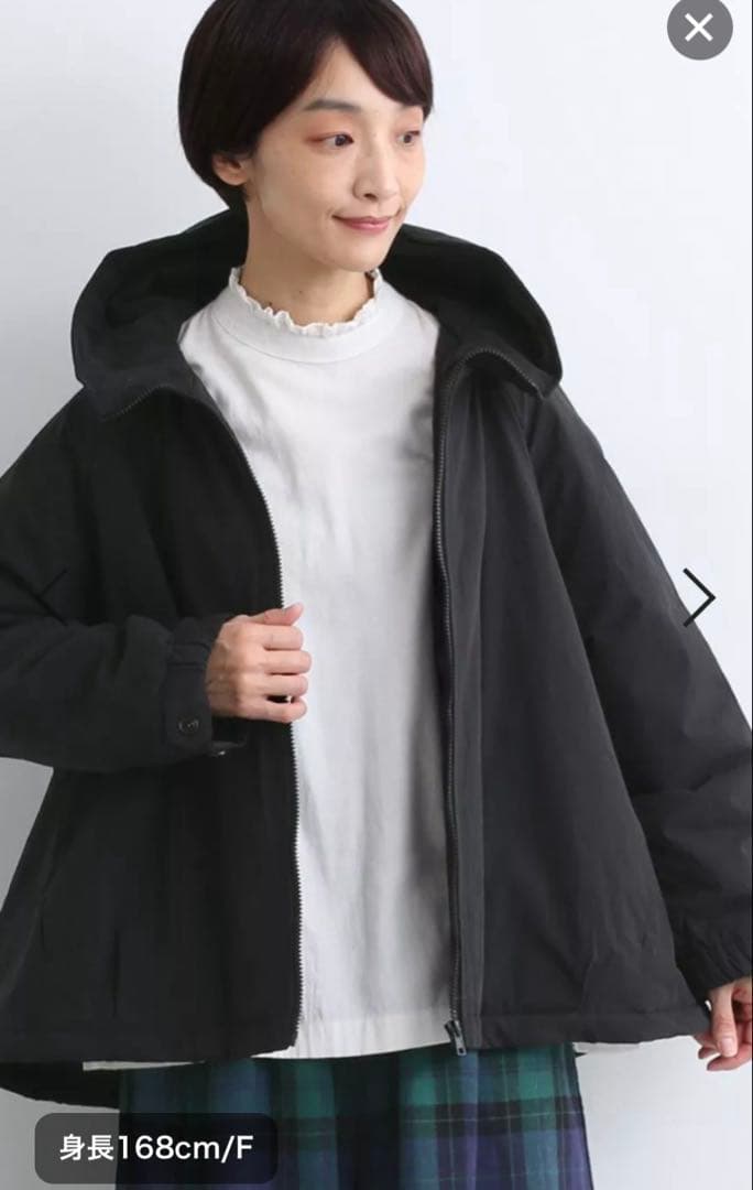 ちー ナチュランetrenne アウター コットンナイロン中綿ZIP