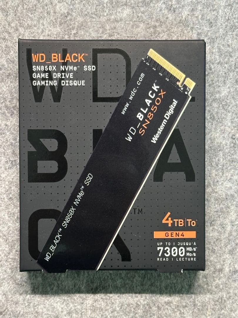 【美品】WD BLACK M.2 SSD 内蔵 4TB NVMe PCIe