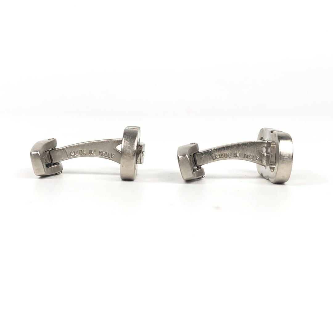 8F292/サルヴァトーレフェラガモ/カフリンクス/ダブルガンチーニ/シルバー