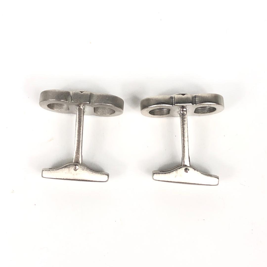 8F292/サルヴァトーレフェラガモ/カフリンクス/ダブルガンチーニ/シルバー