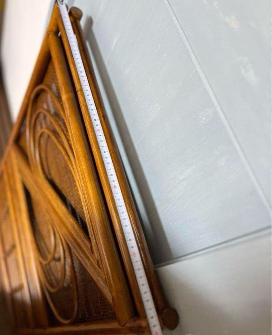 折りたたみパーテーション 昭和レトロ 間仕切り 和風 木製 衝立　ラタン　籐