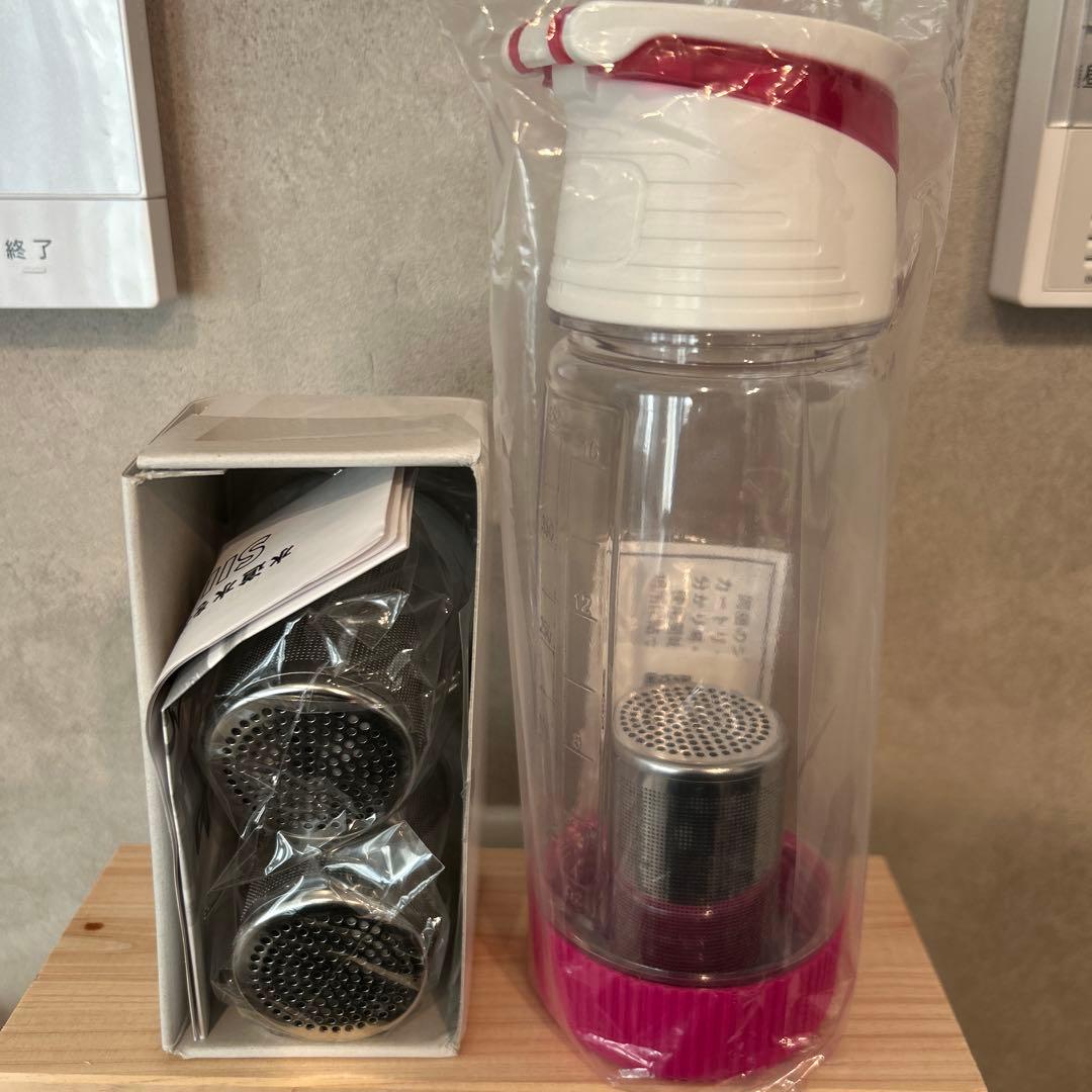 タンブラー型浄水器 シリカピュア450ml 携帯型浄水器　カートリッジ2本