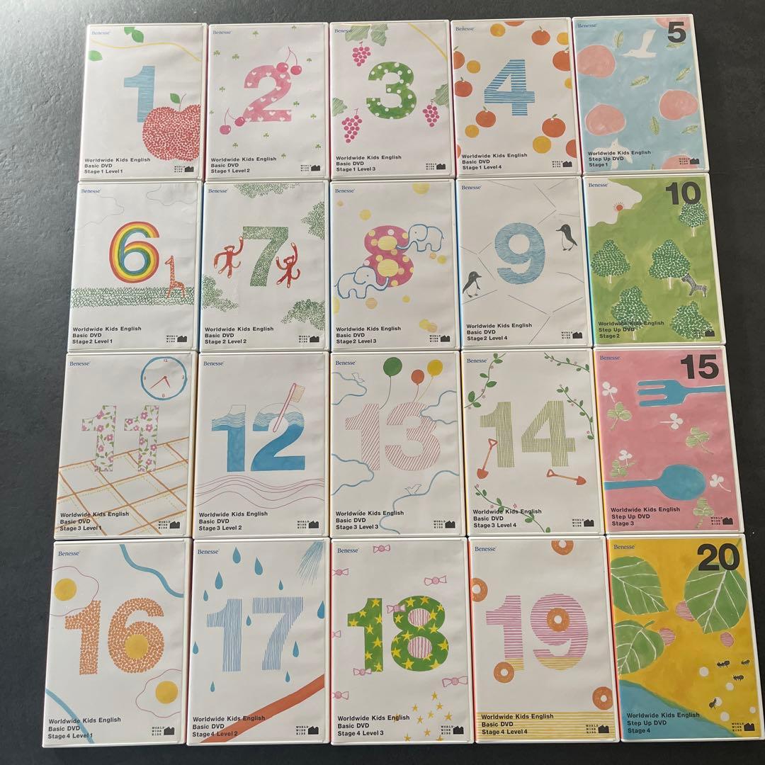 ワールドワイドキッズ　DVD 30枚　CD18枚 CD-ROM6枚　全フルセット