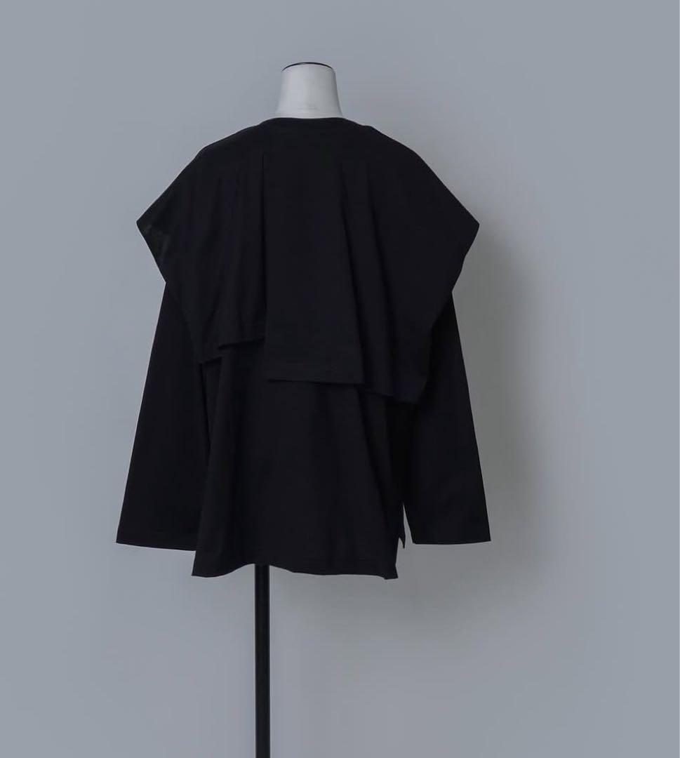 ローヘンlohen layered shirt T-shirt BLACK