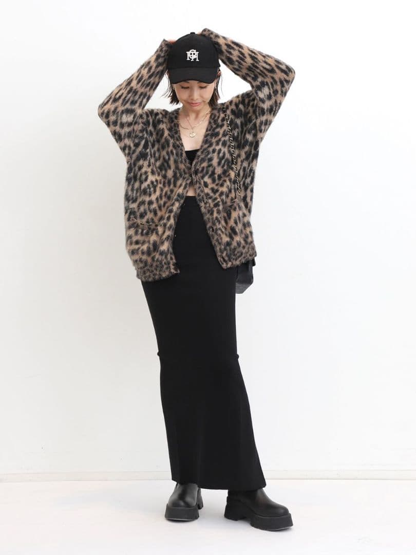 トップス LANEUS LEOPARD CARDIGAN