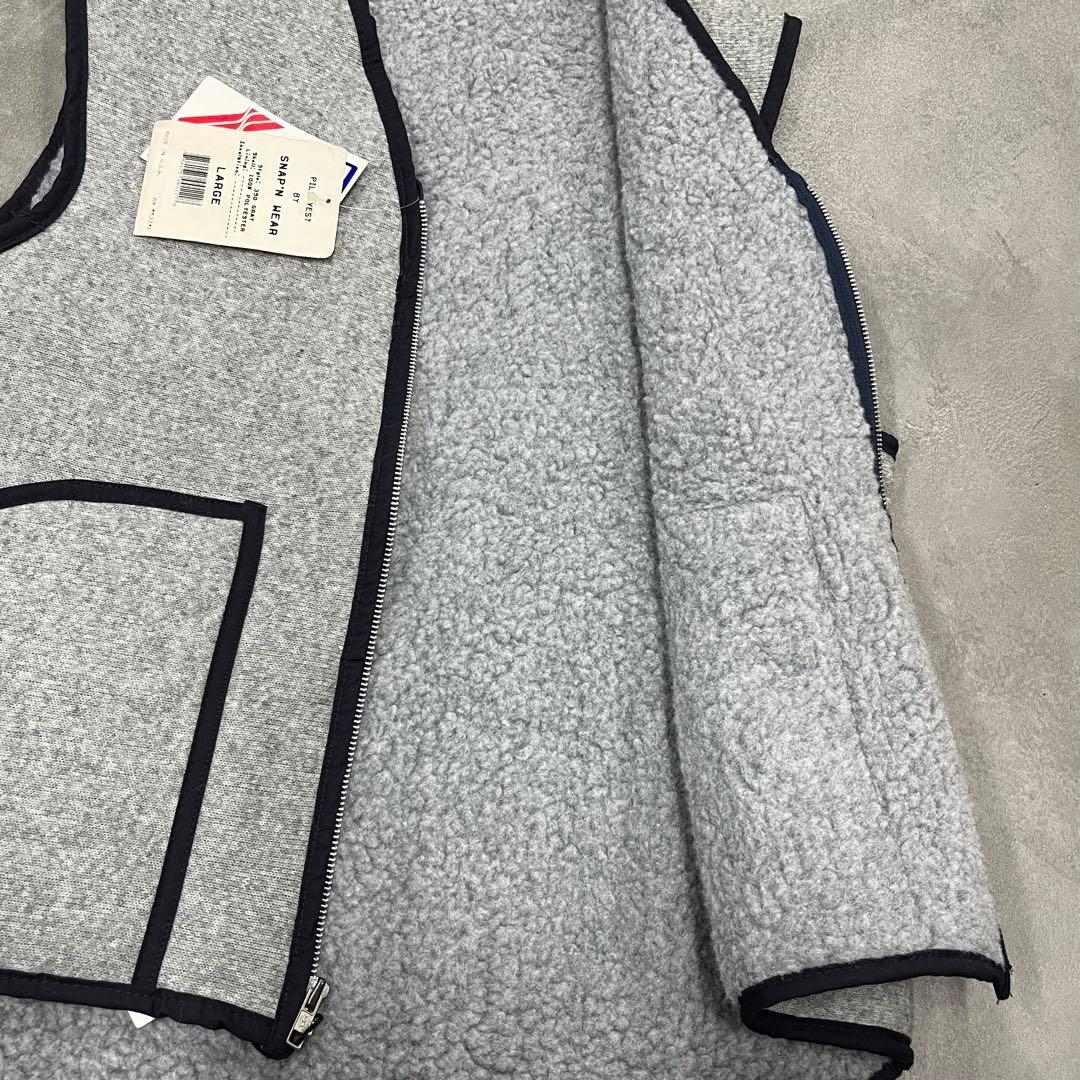 デッドストック SNAP'N WEAR USA製 パイルベスト フリース　L