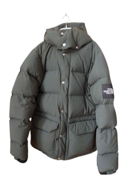 美品　THE NORTH FACE カーキ 黒パッチダウンジャケット