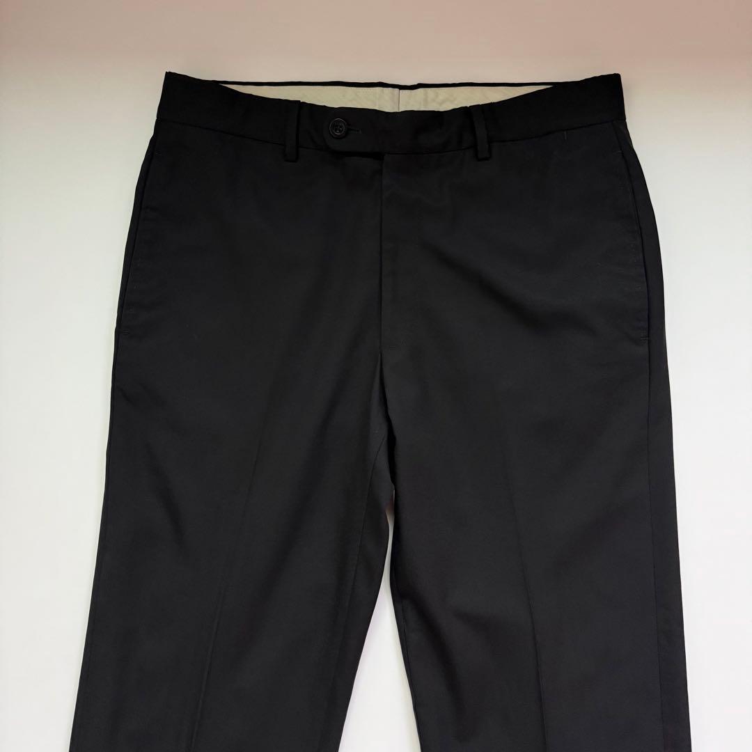 HERMES エルメス ITALY製 ブラックウールスラックス 40