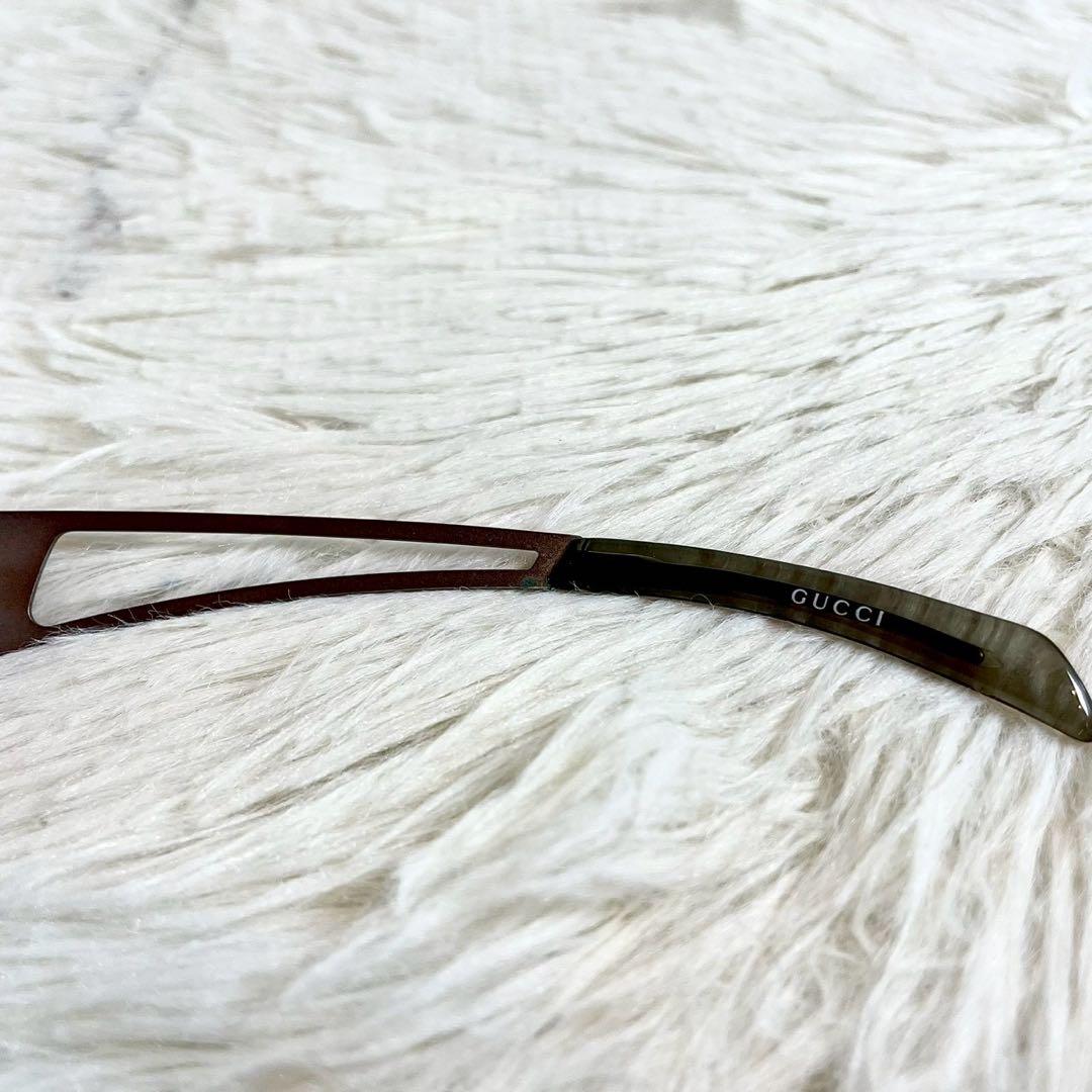 美品　GUCCI　GGロゴ　サングラス　GG1486　ブラウンレンズ・フレーム