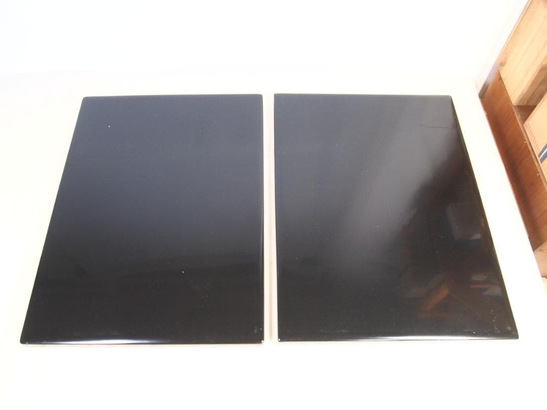 【未使用あり】輪島塗 長手脇引膳 5客 梨地霞/波蒔絵 卓上膳/懐石膳/会席膳