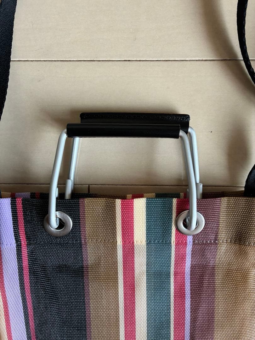 MARNI MARKET ストライプミニショルダーバッグ　(キャラメル)