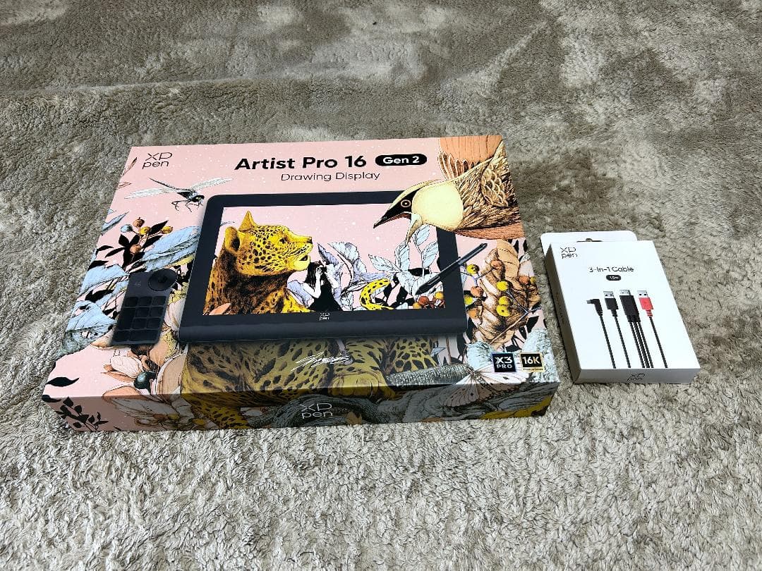 【XP-PEN】Artist Pro 16 Gen 2、3in1ケーブル付き