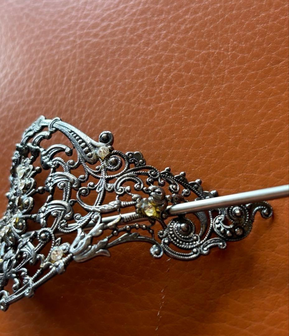 未使用 シルバーヘアアクセサリー スペインマドリッド