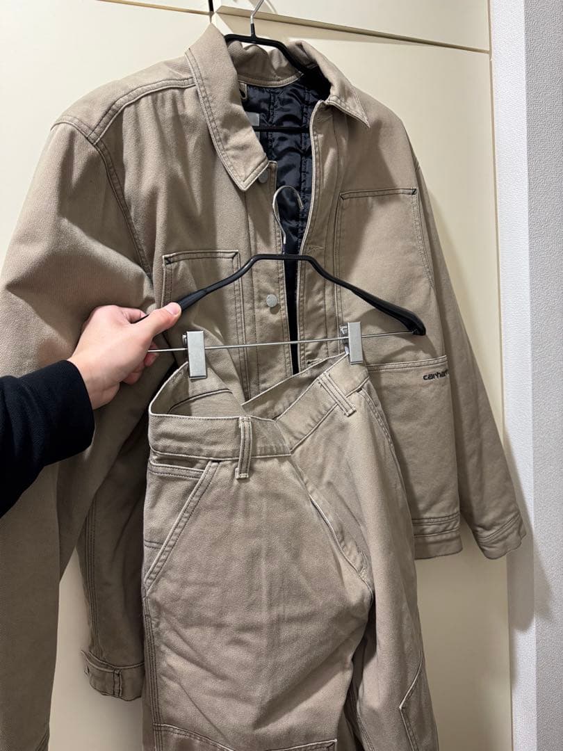 Carhartt ベージュ ジャケット・パンツセット　セットアップ