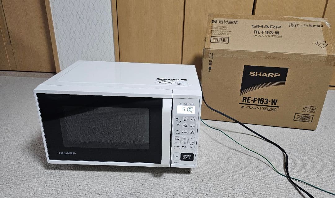 【中古美品・11ヶ月使用】SHARP RE-F163-Wホワイト系オーブンレンジ