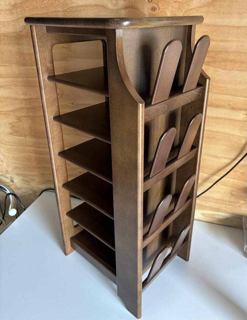 KARIMOKU カリモク 6段 スリッパ ラック 木製 オールド ヴィンテージ