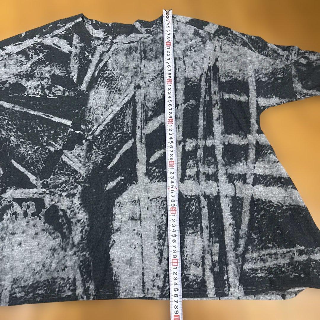 センソユニコ　芽風　マツオインターナショナル　墨絵　抽象柄　カットソー　38