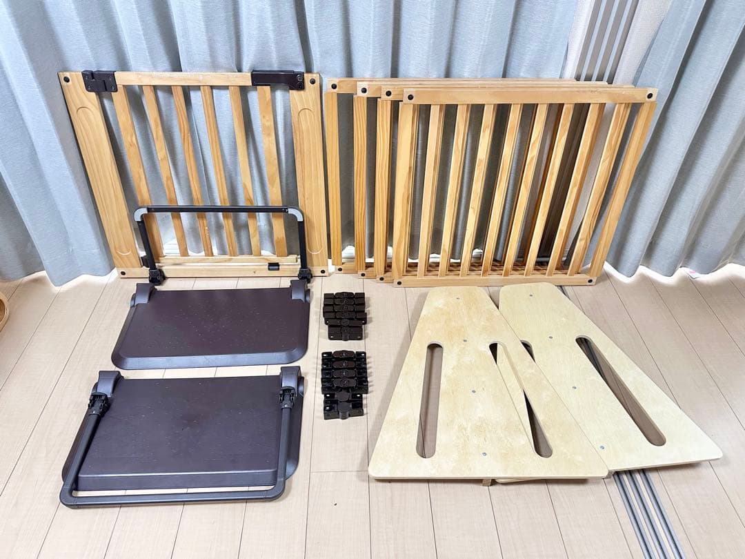 日本育児 木製 パーテーション FLEX400 ベビーフェンス