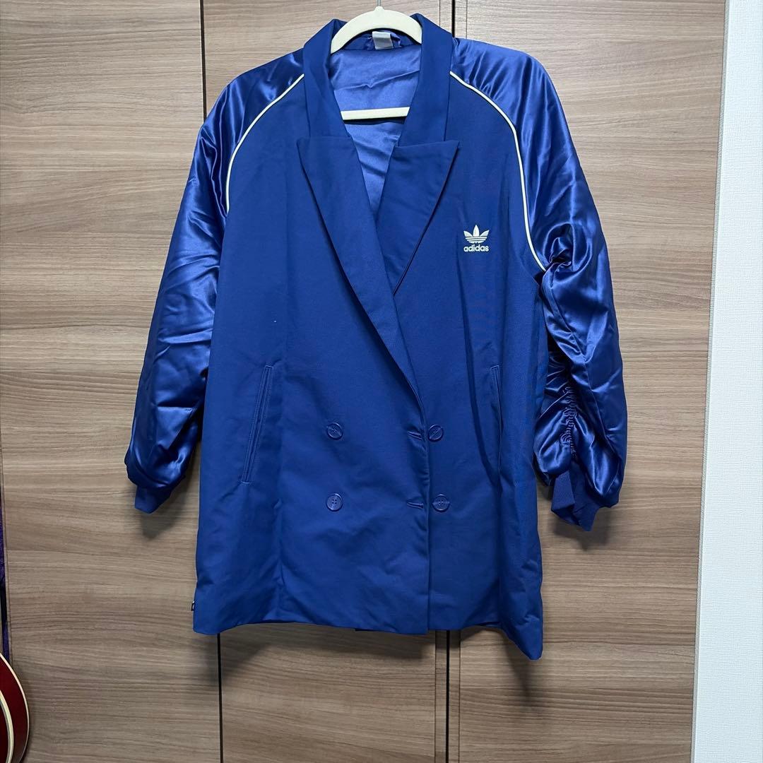 アディダス カレッジ ブレザー テーラードジャケット ブルー L あのちゃん着用