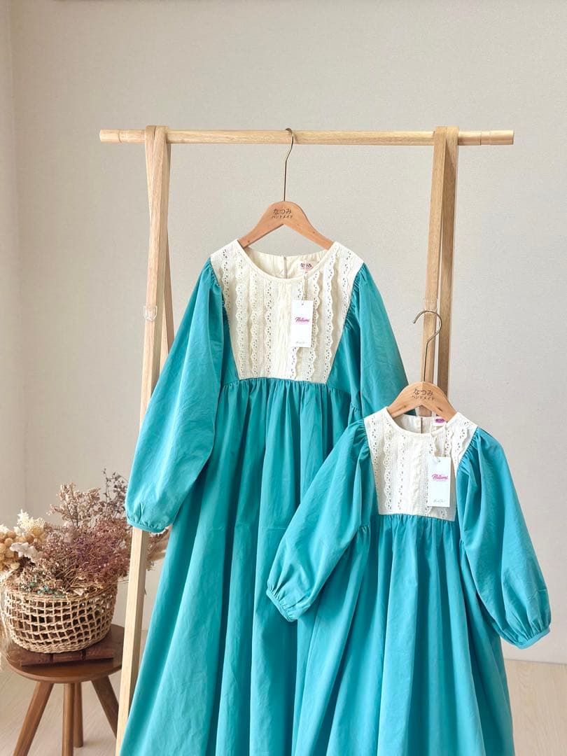 hikamamaNo.T2504ハンドメイド 親子リンクコーデ ワンピース