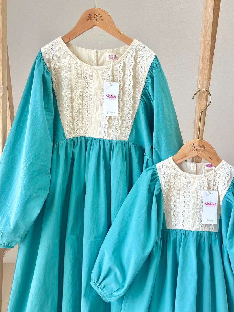 hikamamaNo.T2504ハンドメイド 親子リンクコーデ ワンピース