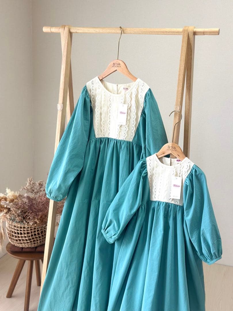 hikamamaNo.T2504ハンドメイド 親子リンクコーデ ワンピース