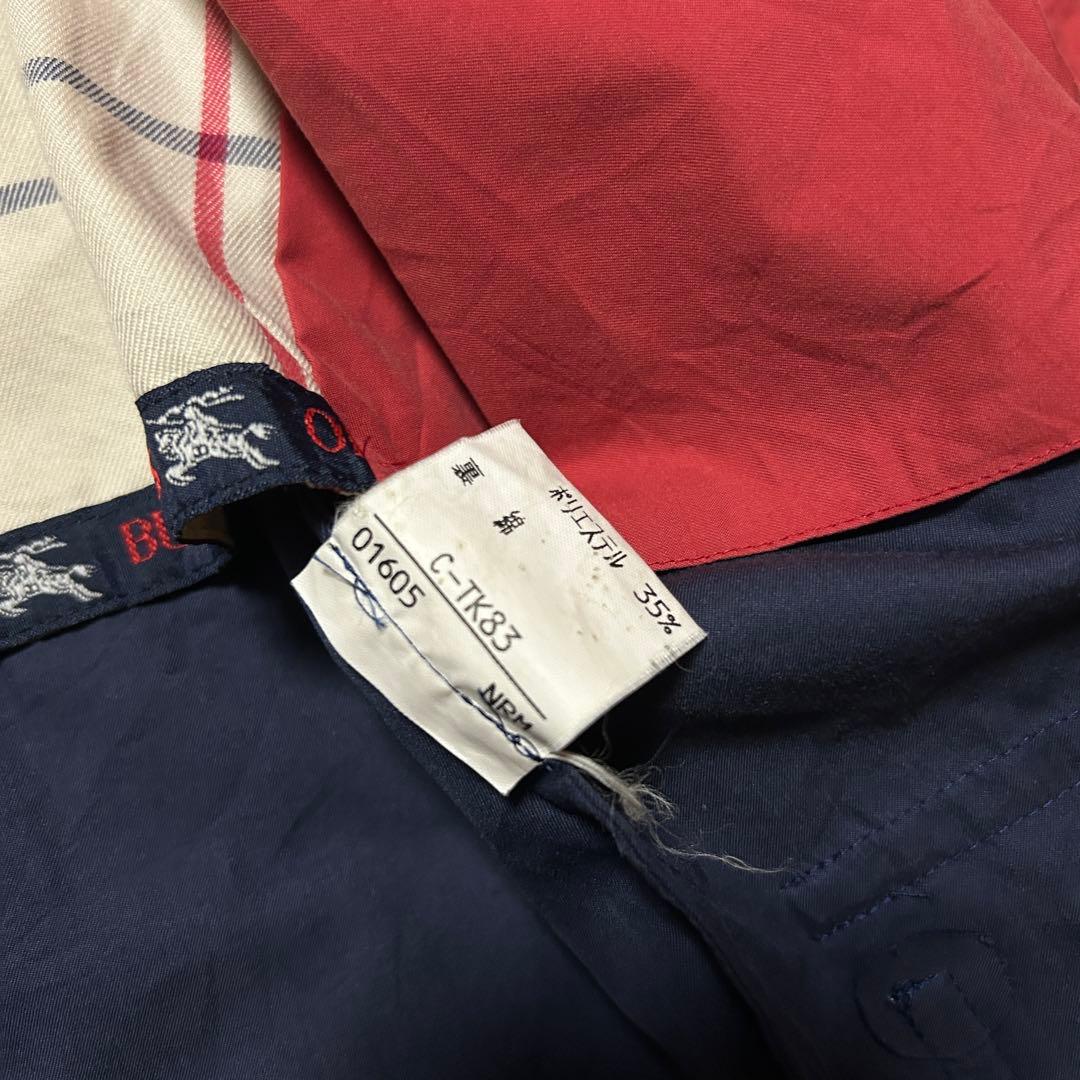 ビッグロゴ バーバリープローサム ジップ ジャケット ハーフコート フード 金釦