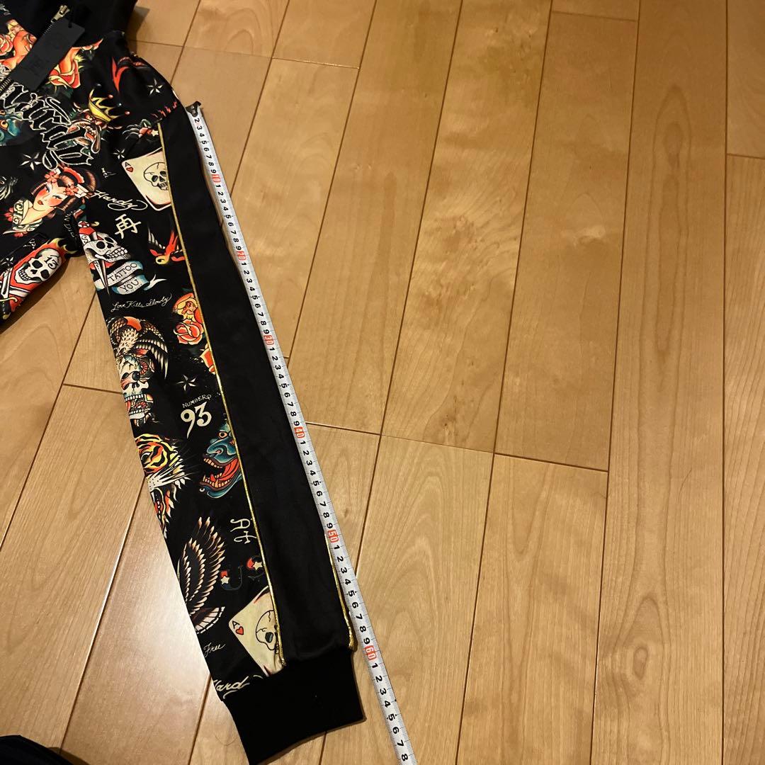 Ed Hardy タトゥー柄 ジップアップパーカー M
