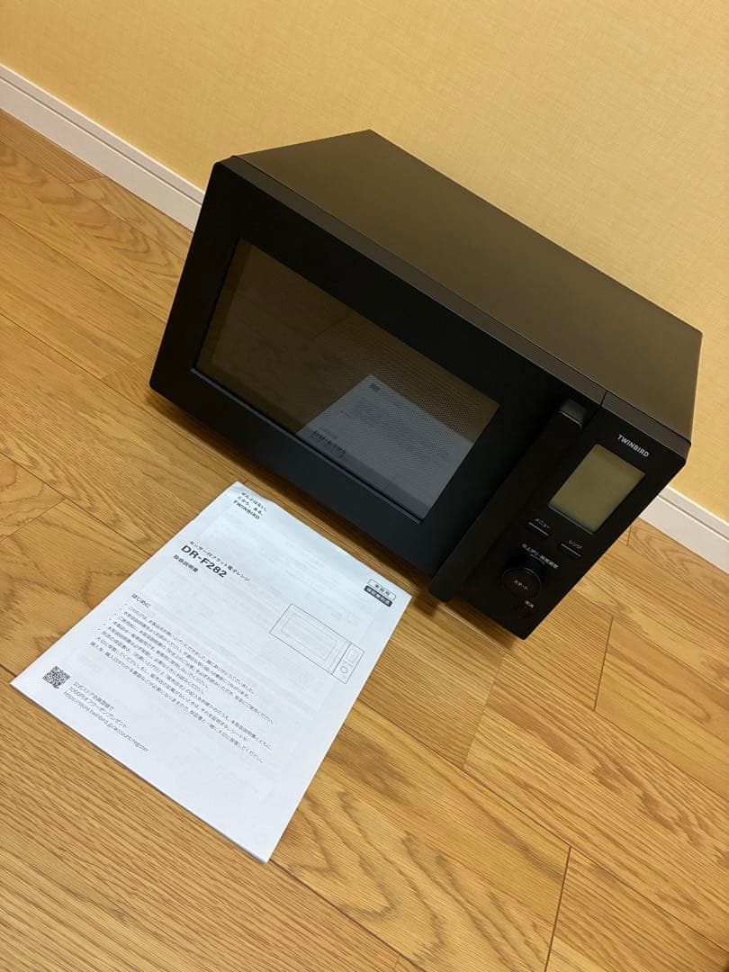 美品　2023年製 ツインバード　フラット電子レンジ DR-F282B動作確認済