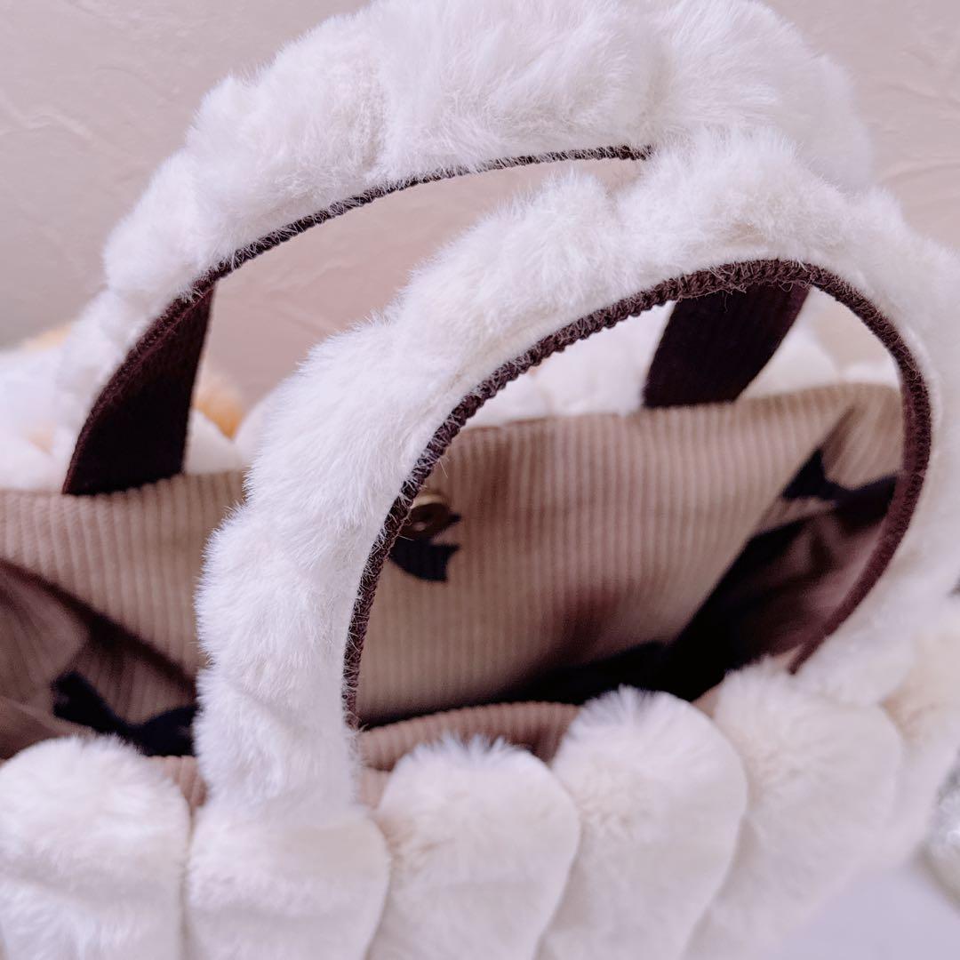 ゆ*ら様 コヤンイサムチョン♡ぶさかわハチワレにゃんの三毛猫ファー着ぐるみトート