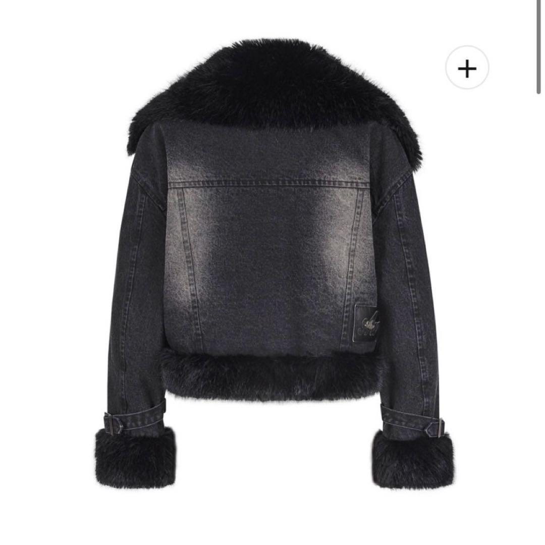 ジャケット・アウター Washed denim fur outer andwang.shop